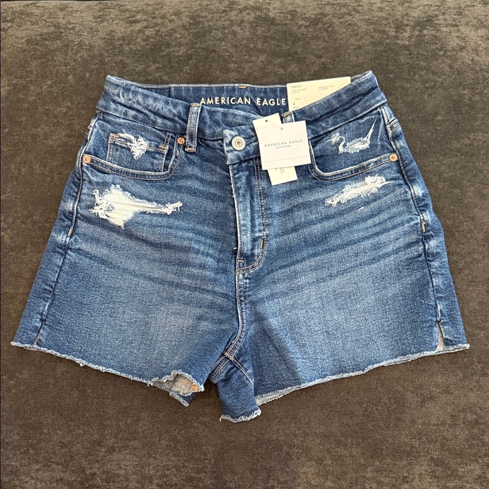 American Eagle Outfitters Distressed Blue Jean Shorts